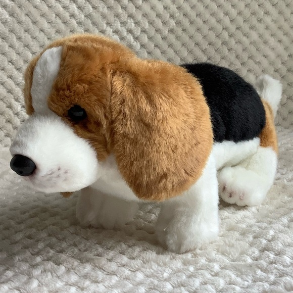 DEMDACO Plush Beagle Basset Hound Realistic Puppy Dog Stuffed Animal Toy - Picture 3 of 16